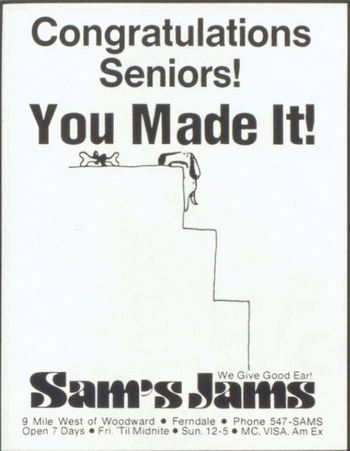 Sams Jams - 1987 Ferndale High School Yearbook